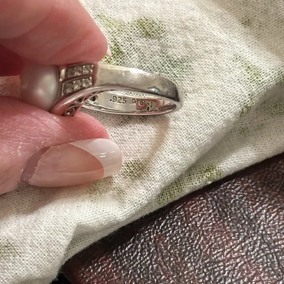 Sterling Silver Cultured pearl jewelry set (necklace, bracelet, ring, earrings) - Picture 7 of 7